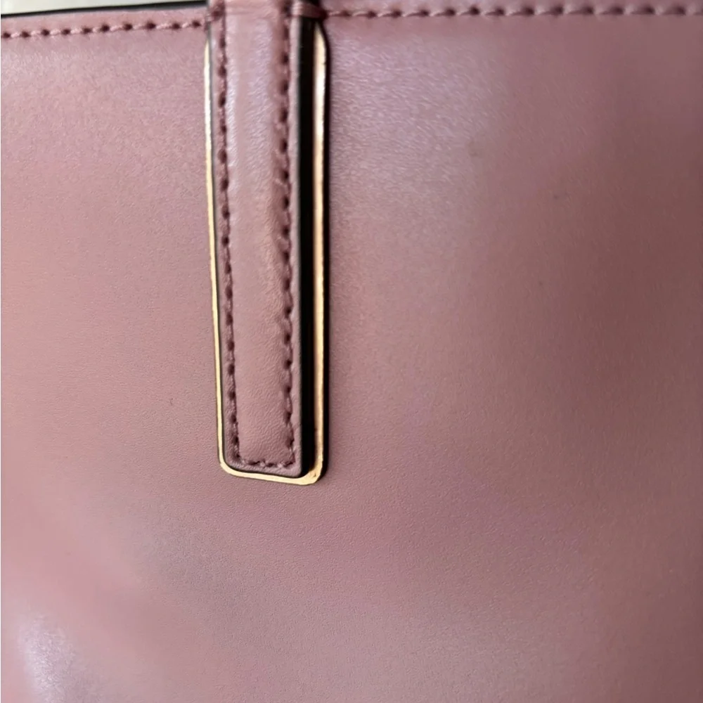 Kate Spade NWOT Mauve Leather Tote With Butterfly Leather Appliqués